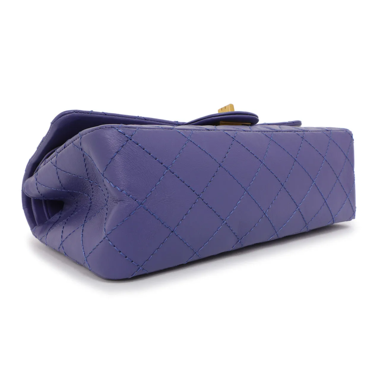 Chanel Purple Quilted Aged Calfskin 2.55 Reissue Double Flap 225