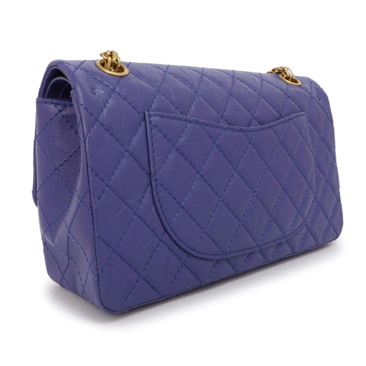 Chanel Purple Quilted Aged Calfskin 2.55 Reissue Double Flap 225