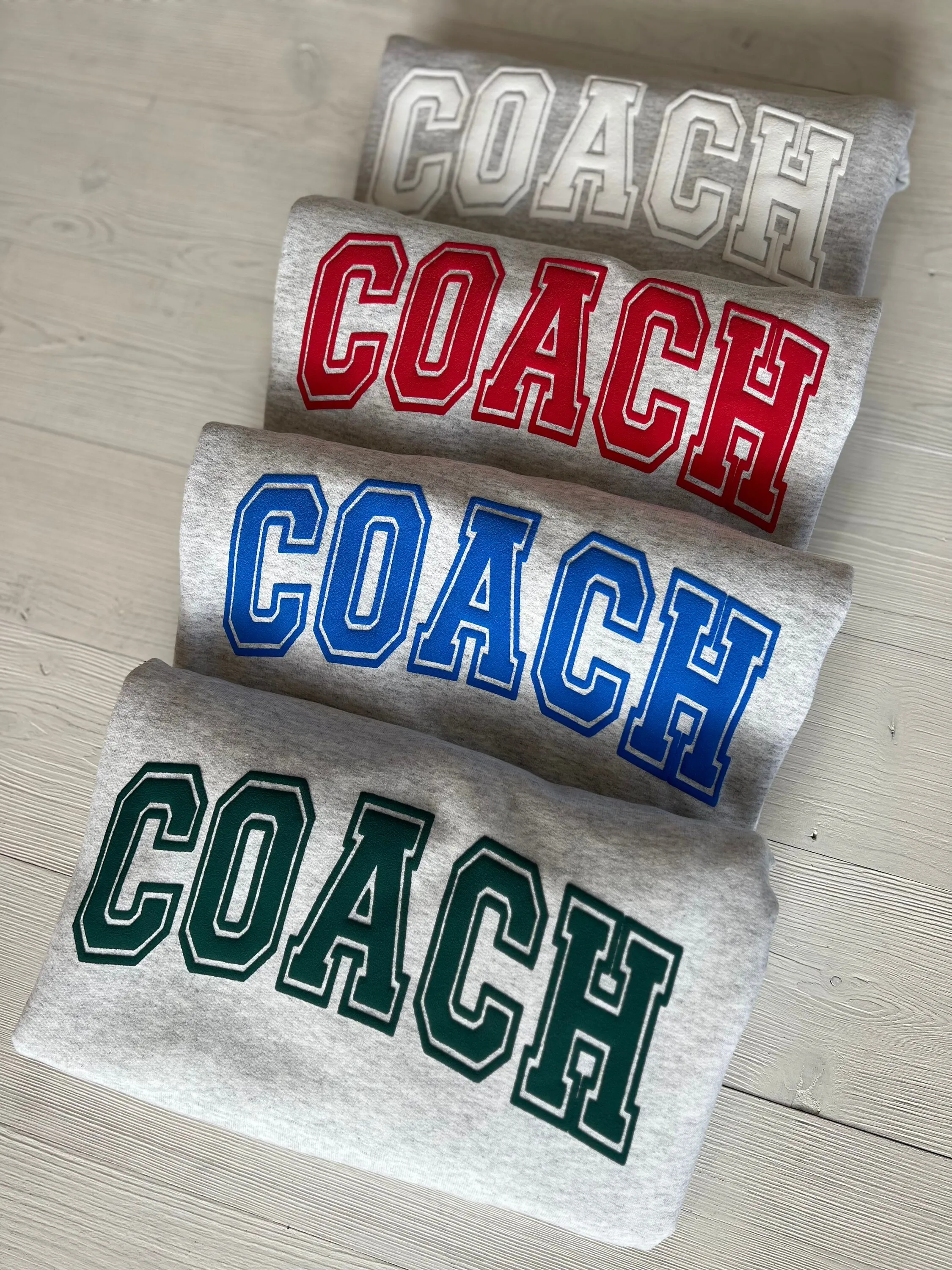 Cheer Highschool Coach Embossed Customized Sweatshirts