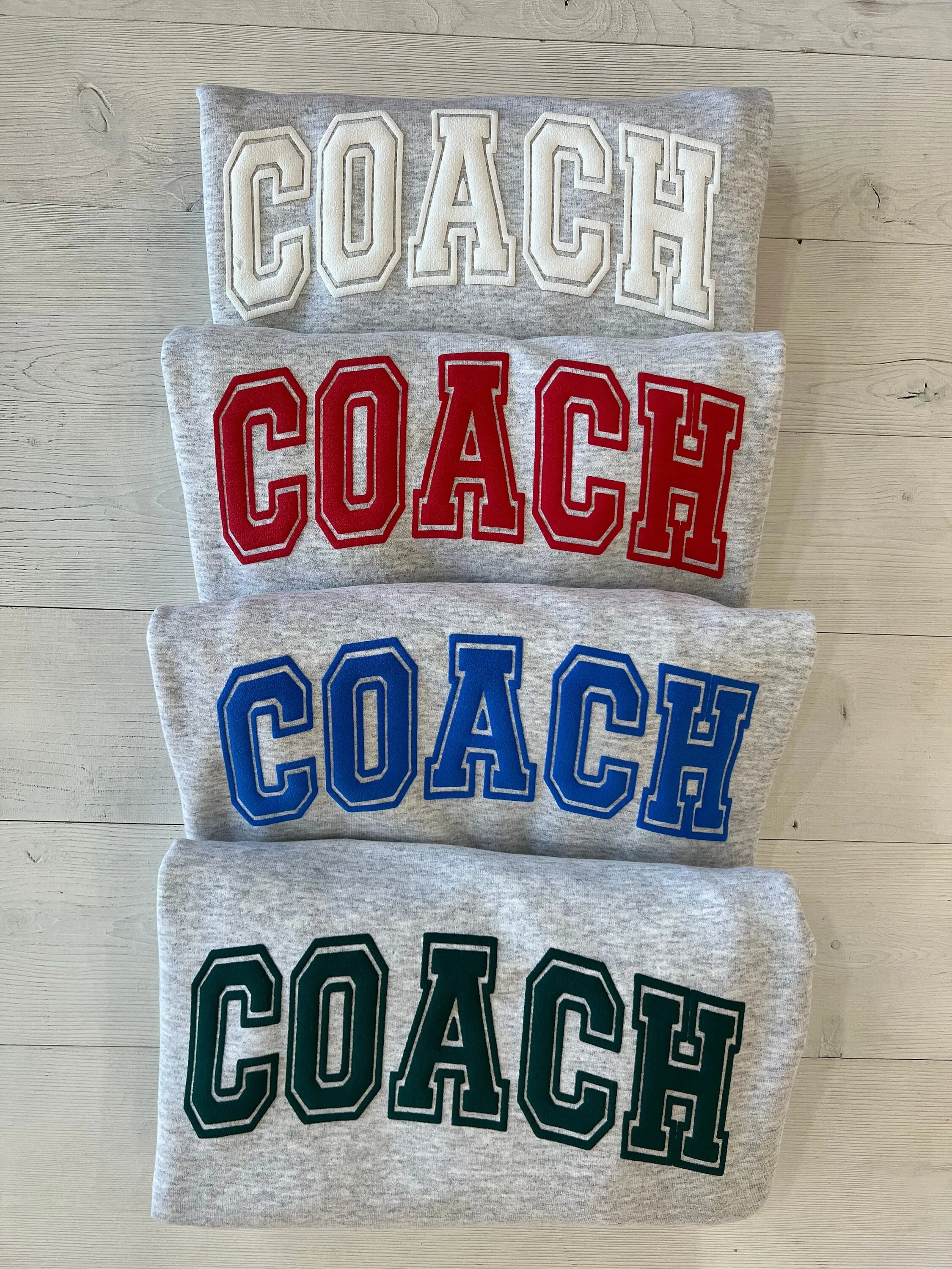 Cheer Highschool Coach Embossed Customized Sweatshirts
