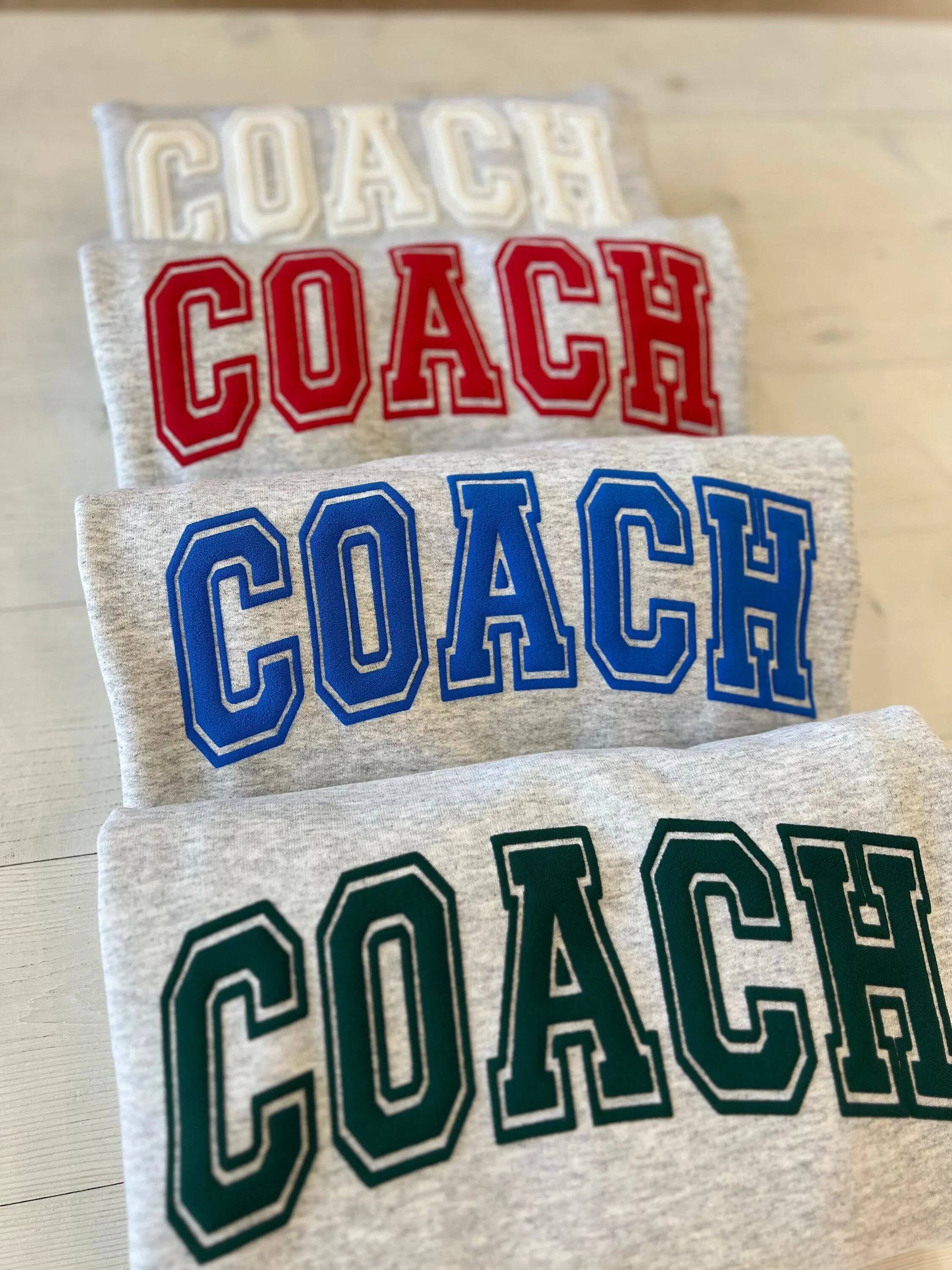 Cheer Highschool Coach Embossed Customized Sweatshirts