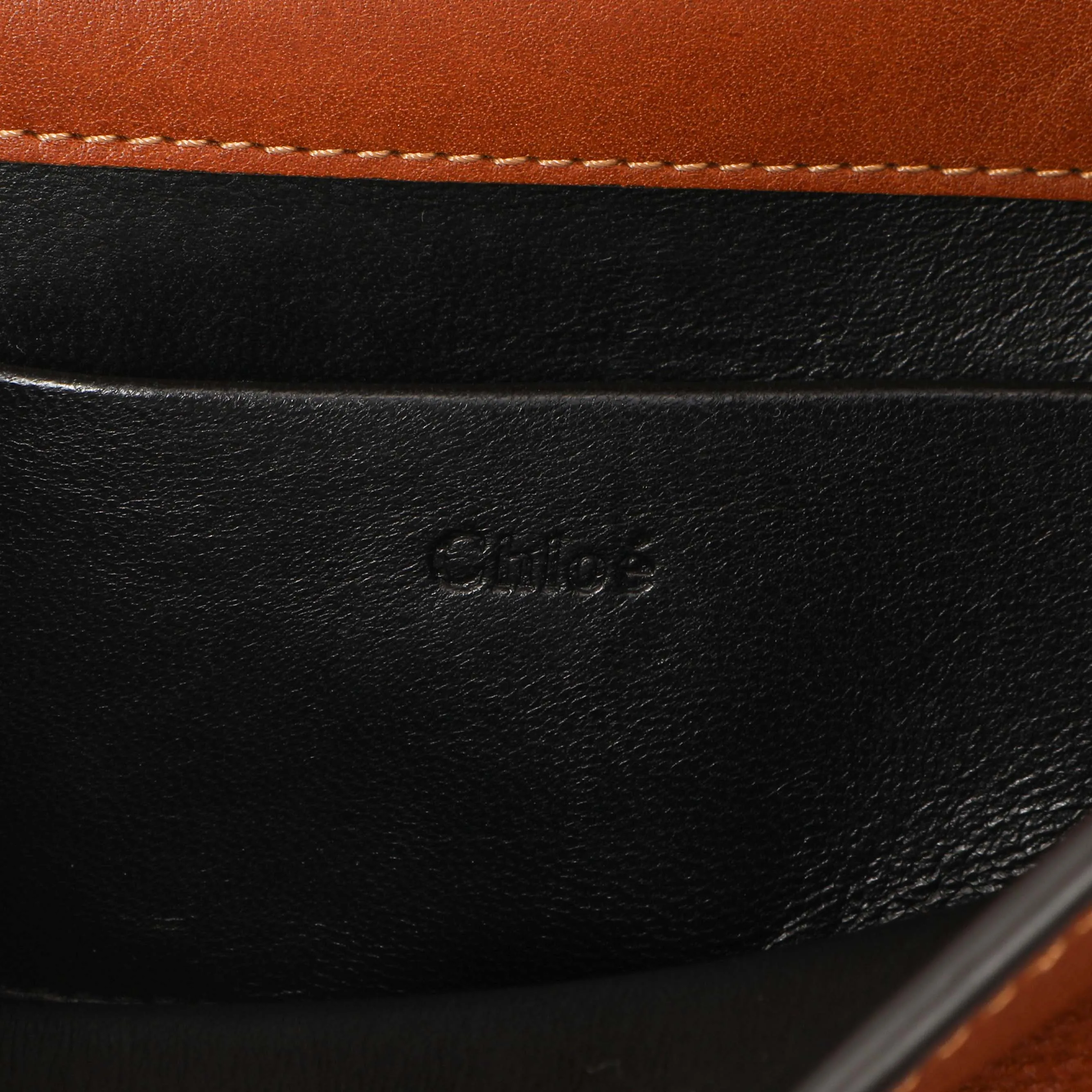 Chloe Brown Calfskin Small Nile Bracelet Minaudiere Bag