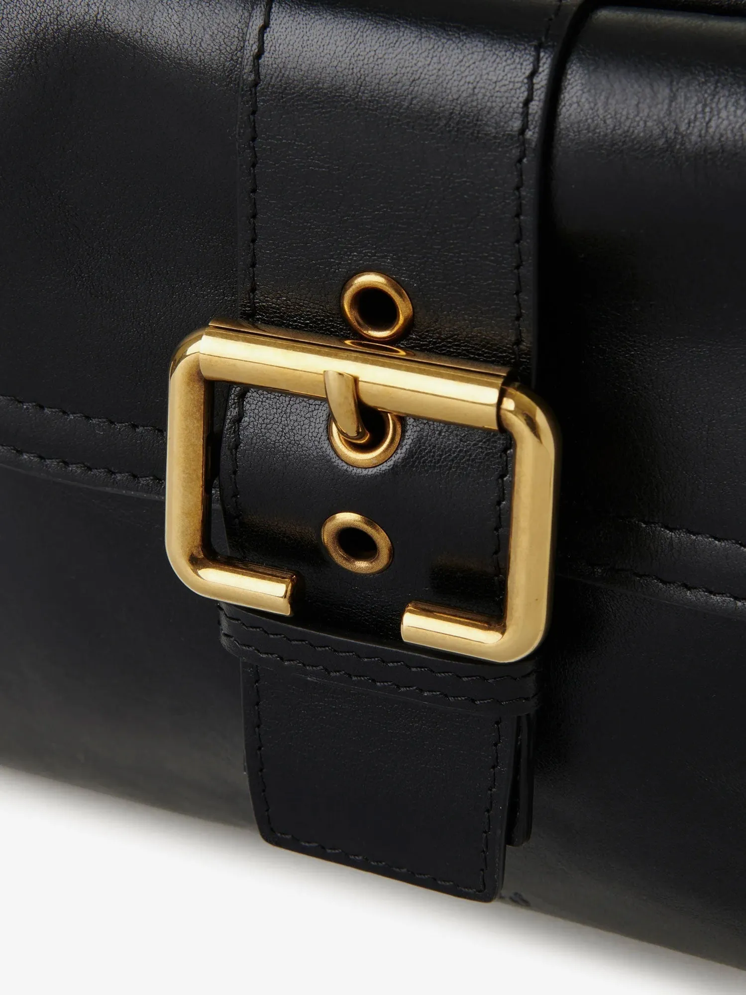 Chloe' Carry Shiny Buffalo Leather Shoulder Bag