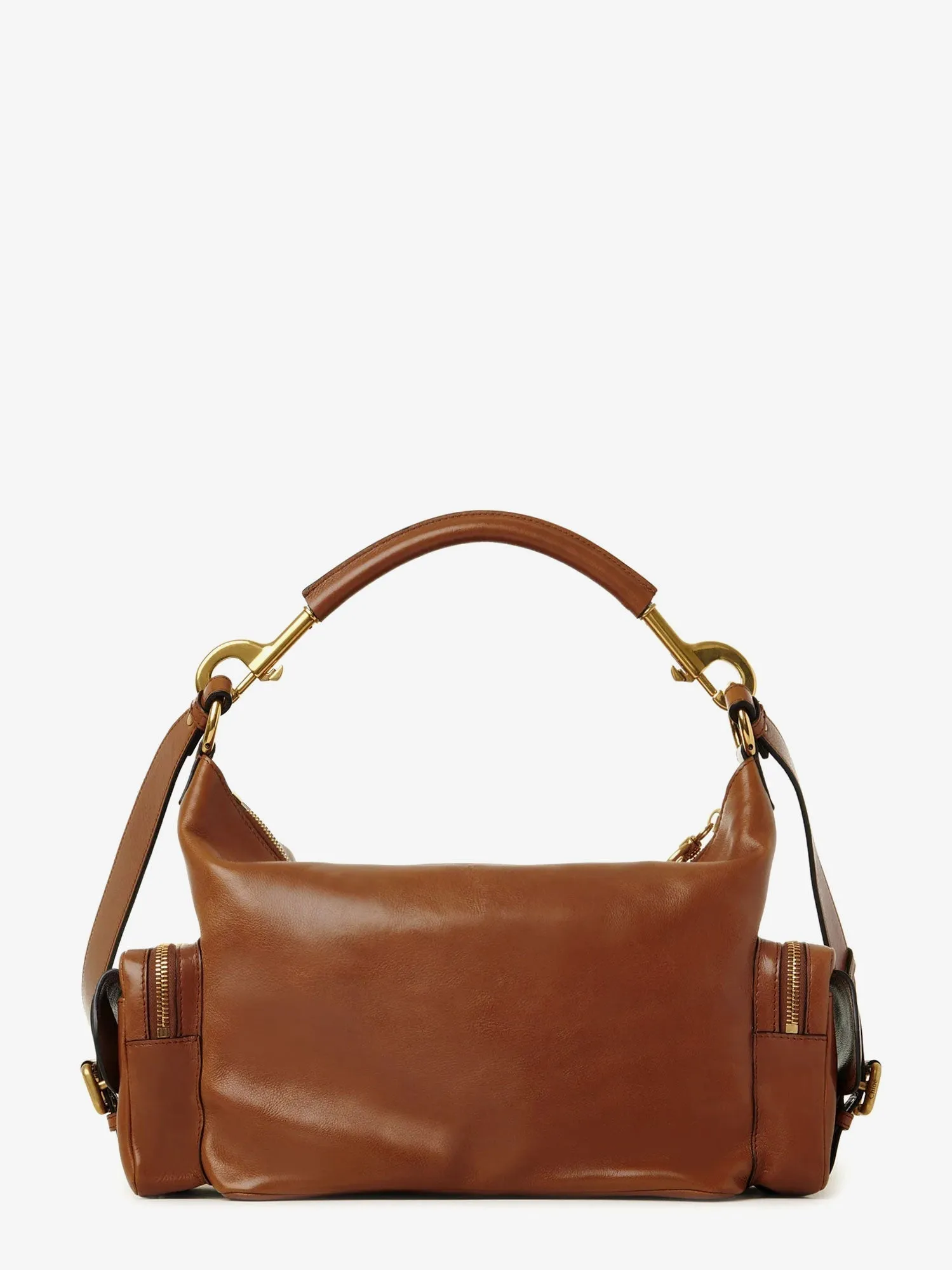 Chloe' Carry Shiny Buffalo Leather Shoulder Bag