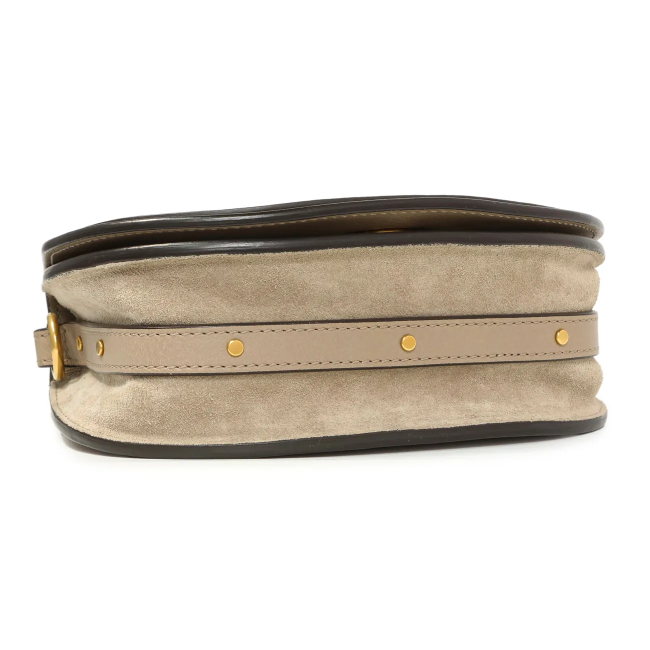 Chloe Motty Grey Calfskin Small Nile Bracelet Bag