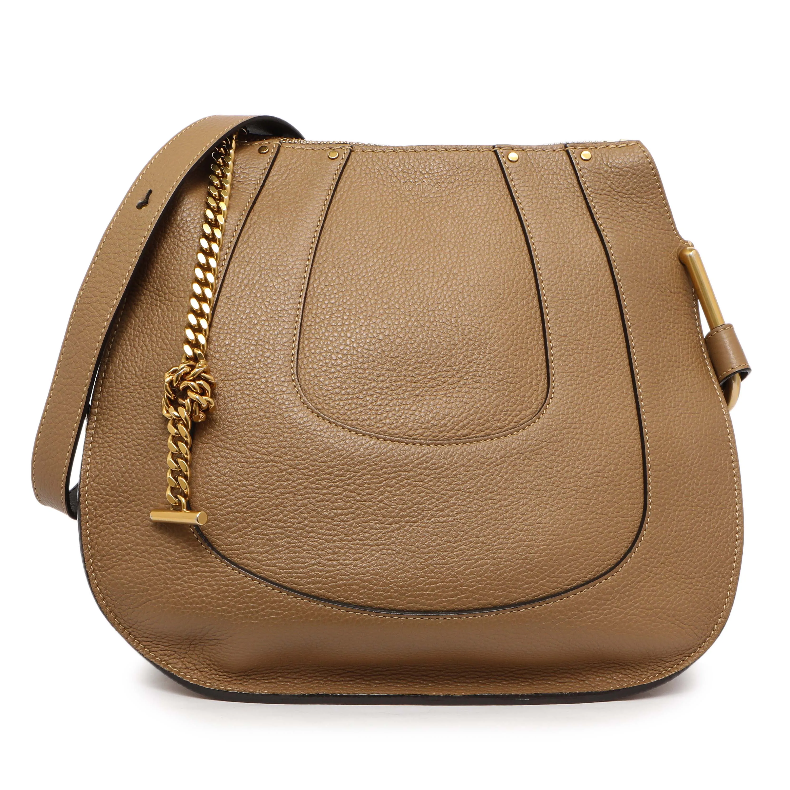 Chloe Nut Grained Calfskin Small Hayley Hobo