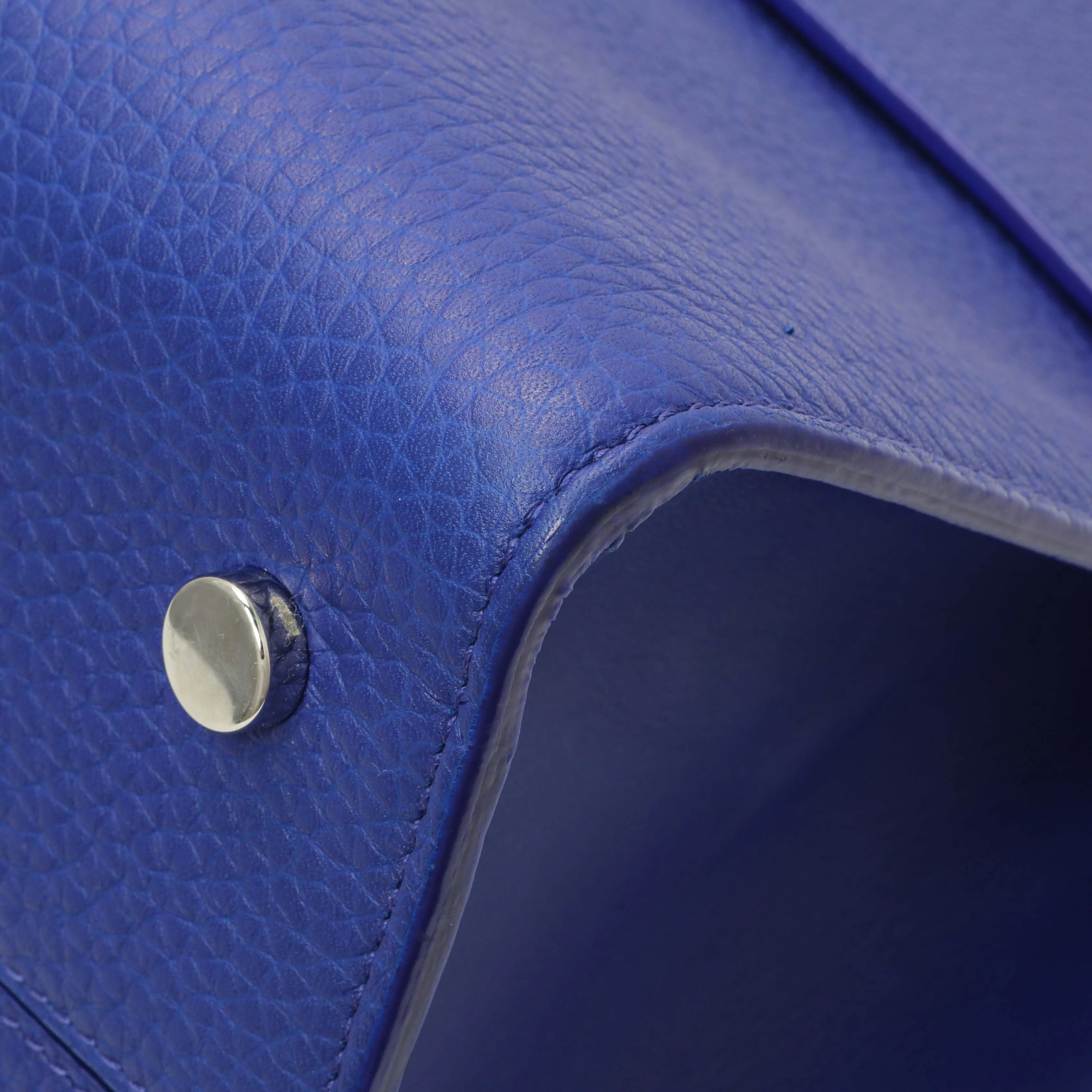 Christian Dior Blue Bullcalf Medium Diorever Flap