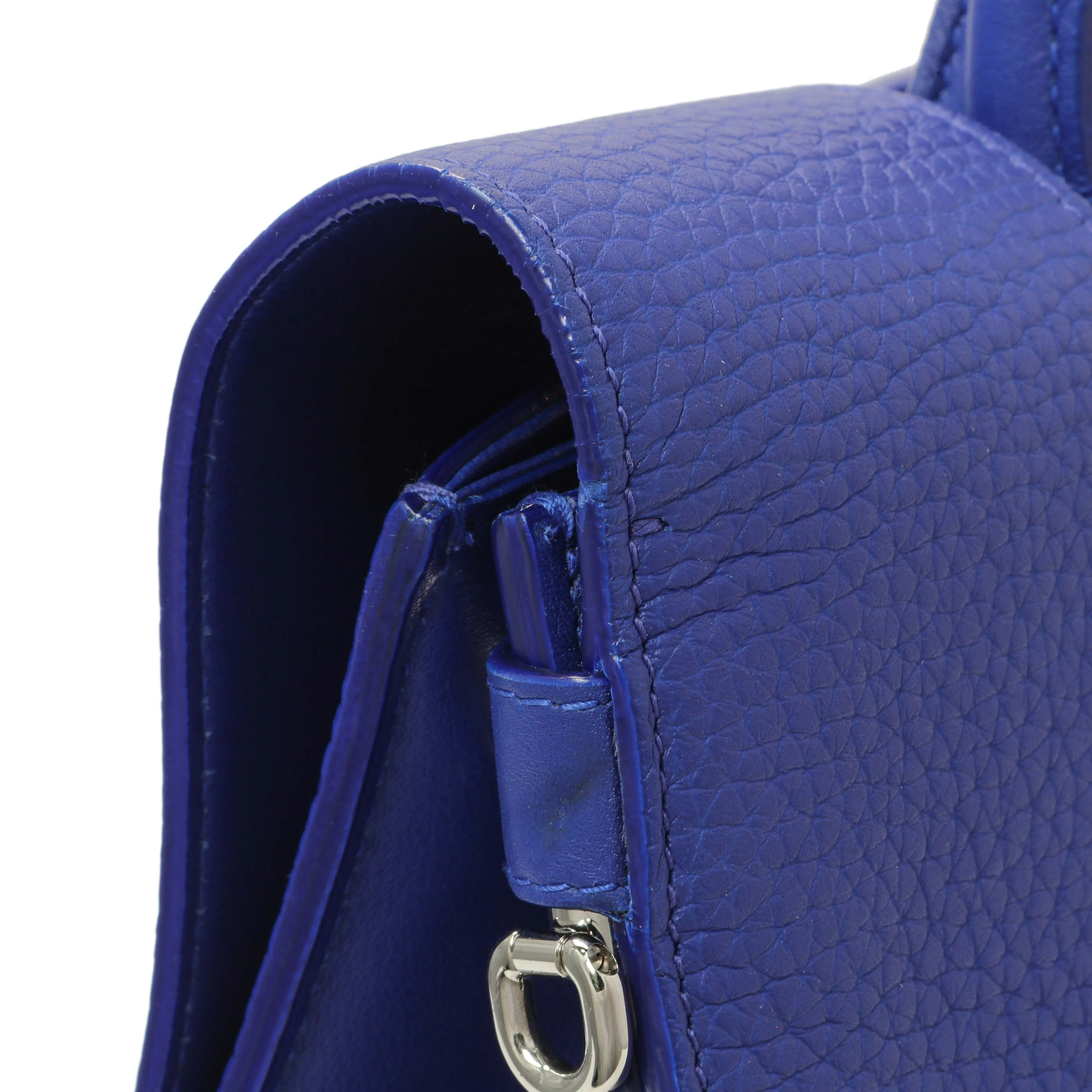 Christian Dior Blue Bullcalf Medium Diorever Flap