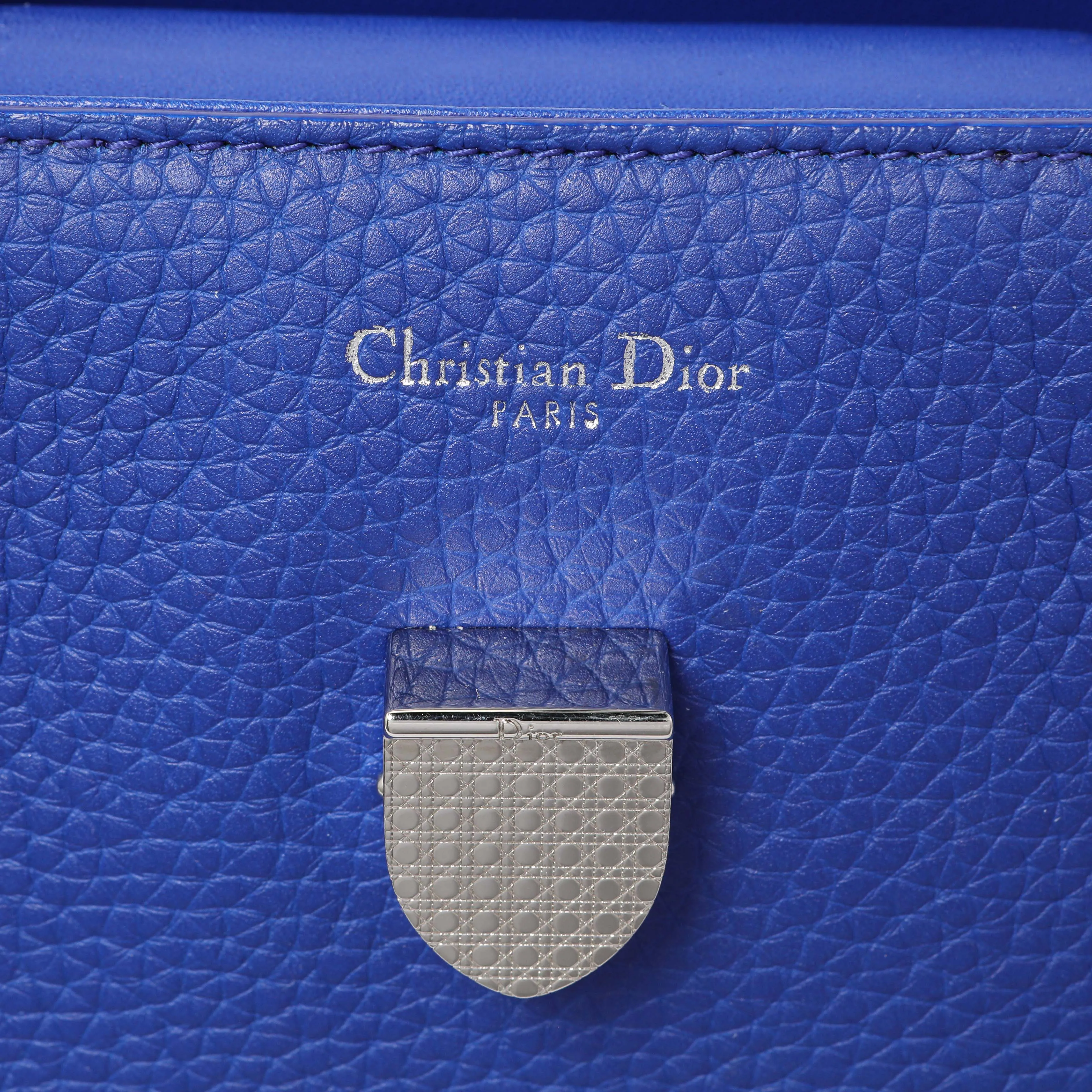 Christian Dior Blue Bullcalf Medium Diorever Flap