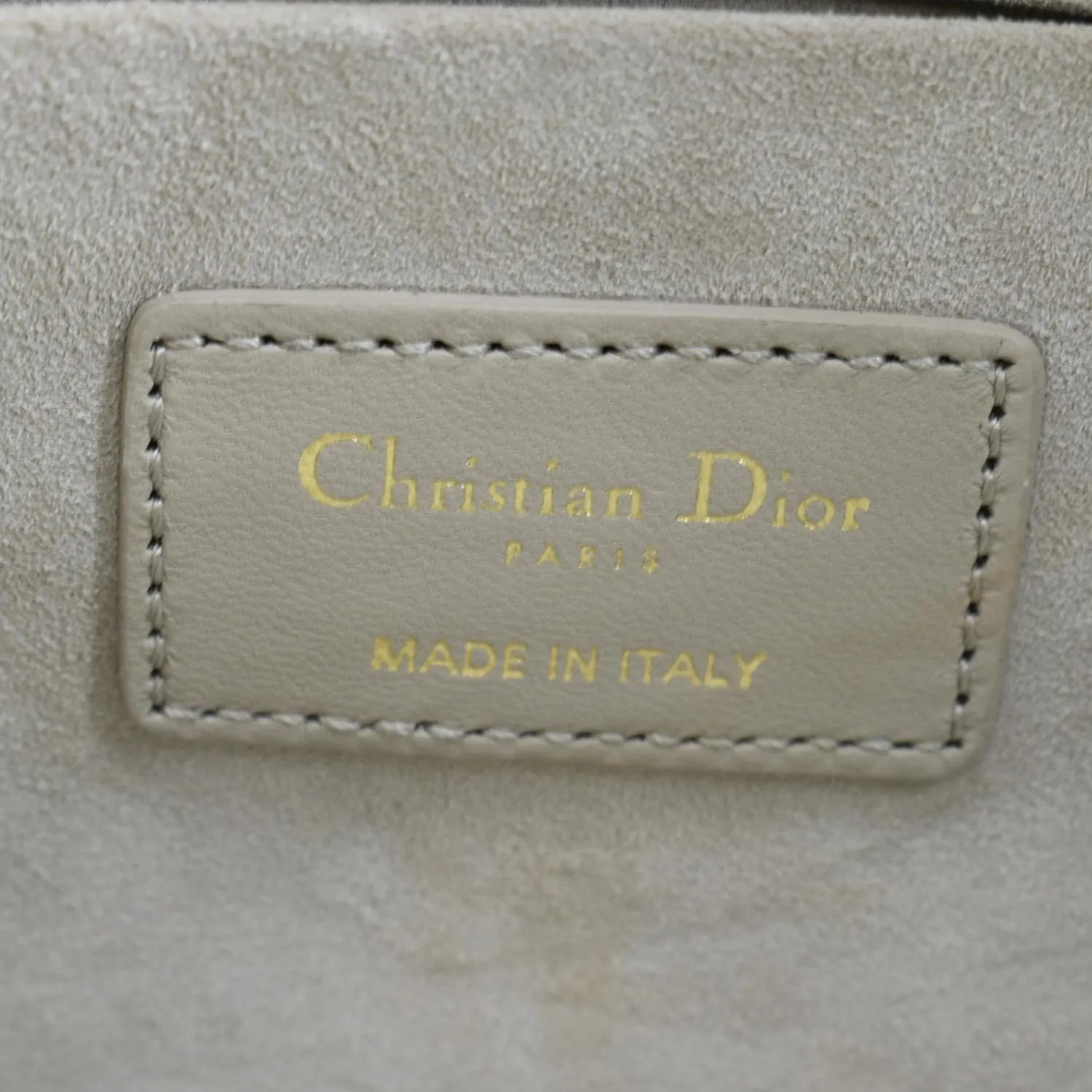 CHRISTIAN DIOR Lady D-Joy Medium Cannage Lambskin Chain Shoulder Bag Sand