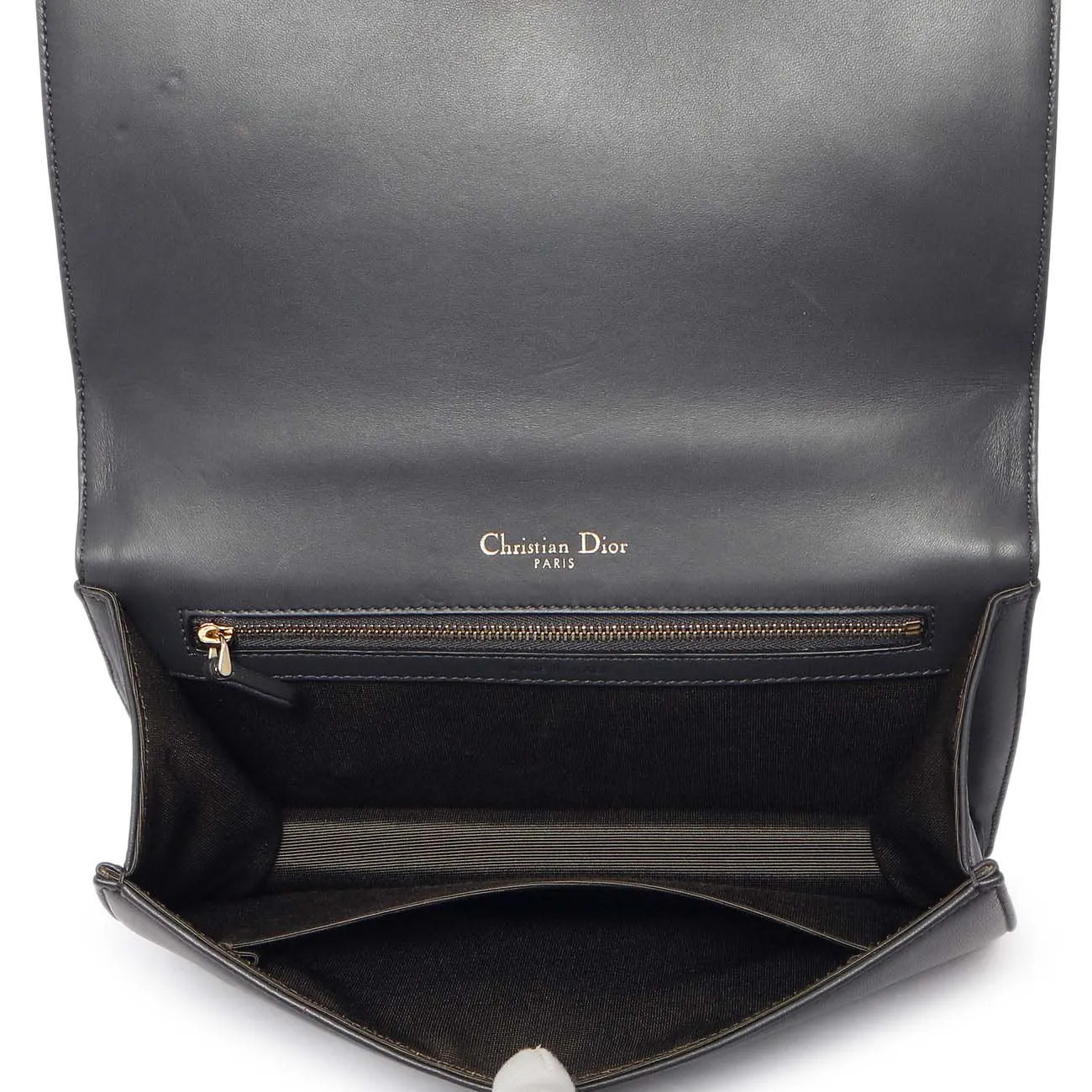 Christian Dior Navy Lambskin Medium Diorama