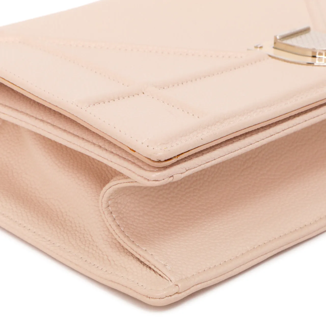 Christian Dior Rose Poudre Grained Calfskin Medium  Diorama