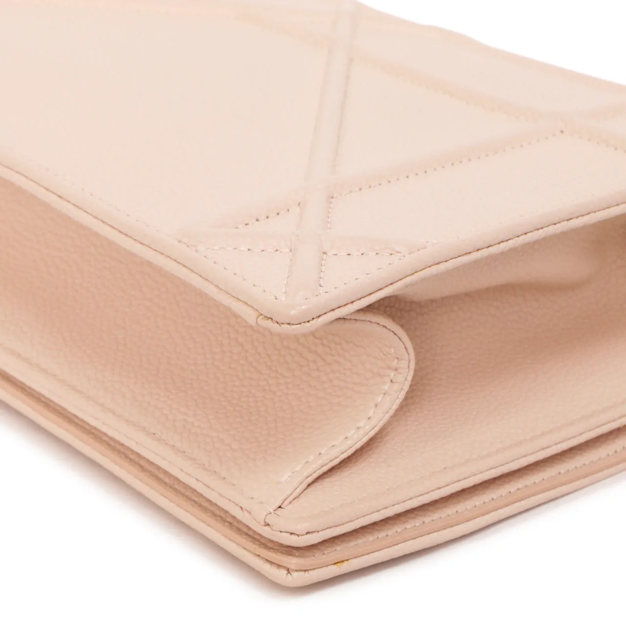 Christian Dior Rose Poudre Grained Calfskin Medium  Diorama