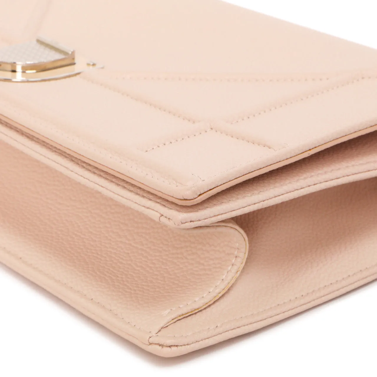 Christian Dior Rose Poudre Grained Calfskin Medium  Diorama