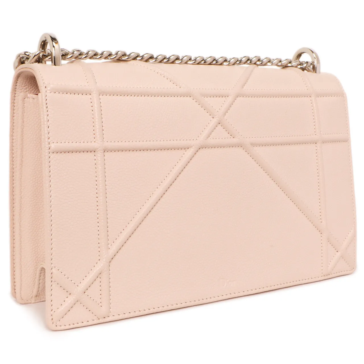 Christian Dior Rose Poudre Grained Calfskin Medium  Diorama