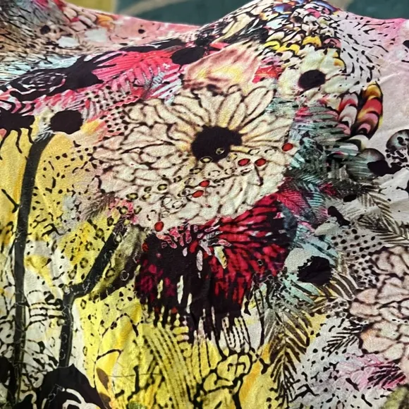 Citron Santa Monica Floral Multicolor Dress Small