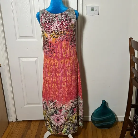 Citron Santa Monica Floral Multicolor Dress Small