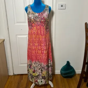 Citron Santa Monica Floral Multicolor Dress Small