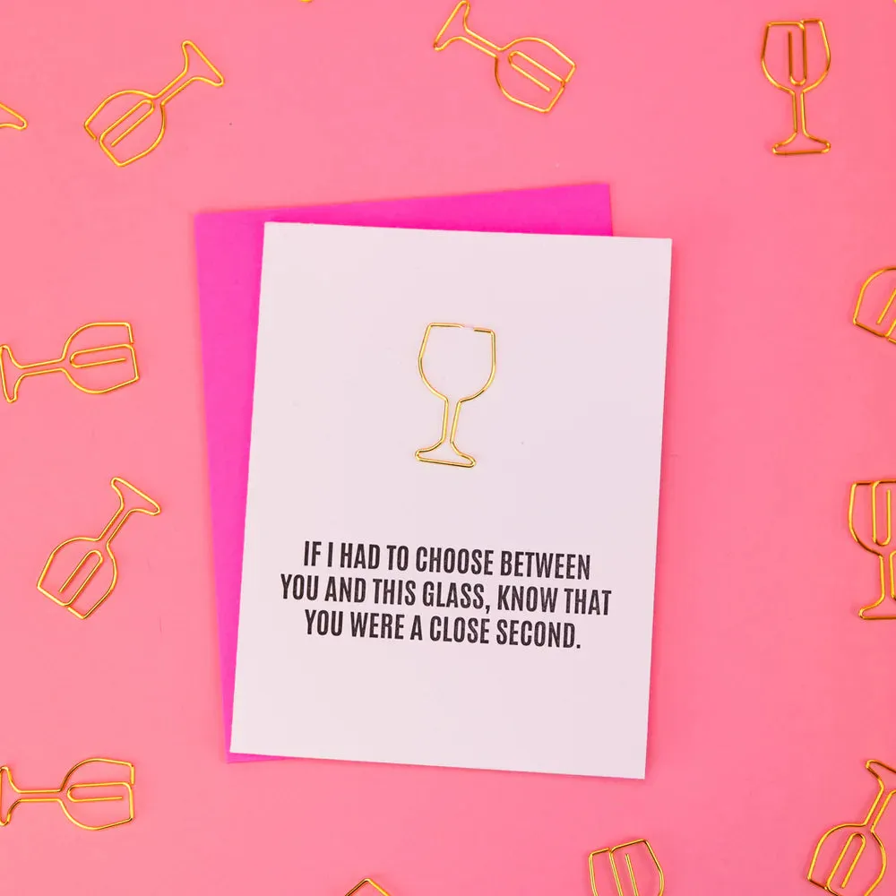 Close Second Paper Clip Card
