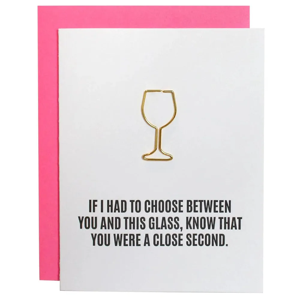 Close Second Paper Clip Card