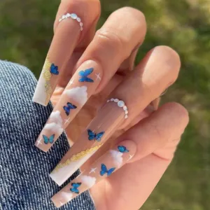 Coffin butterfly in matte nude sky
