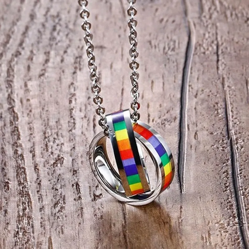 Collar Acero Inoxidable, Lgbt Gay Pride Jewelry Rainbow