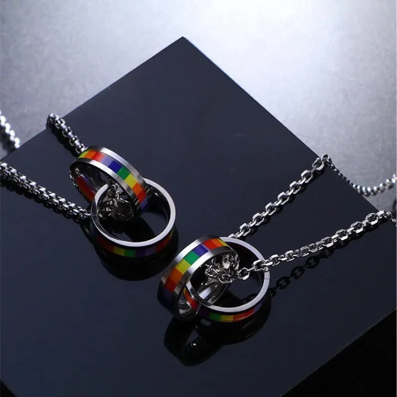 Collar Acero Inoxidable, Lgbt Gay Pride Jewelry Rainbow