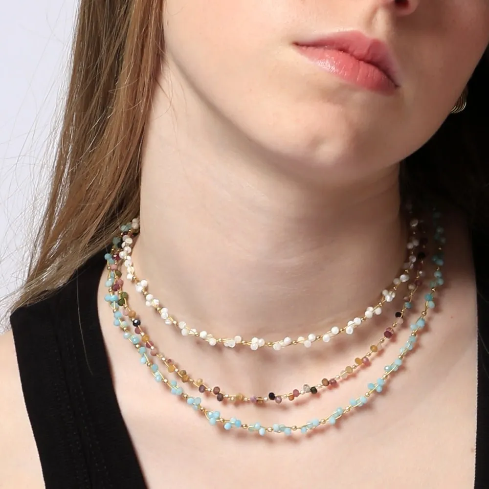 Collar 'Nicole' de Turmalina Multicolor - Gold