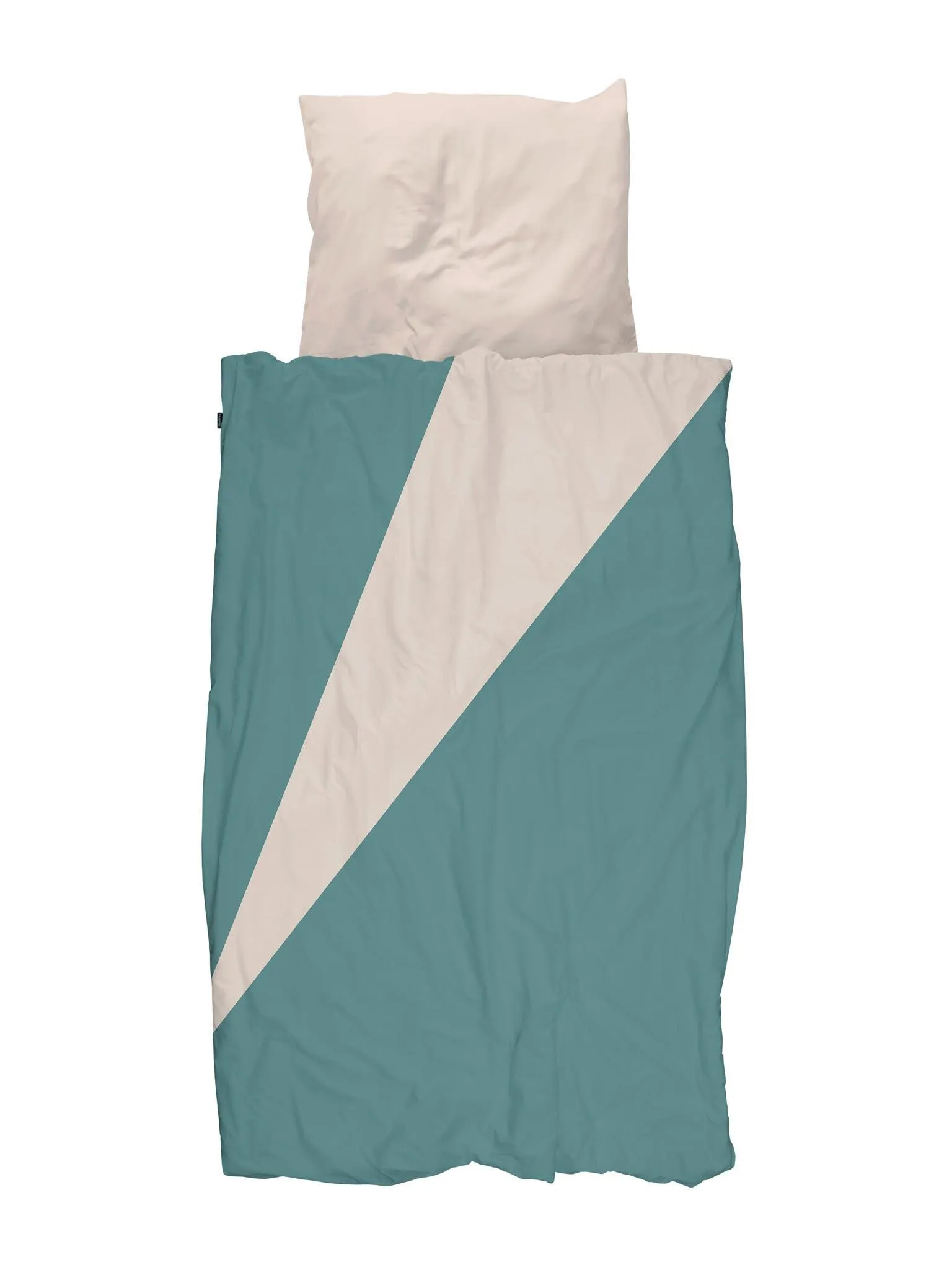 Colorblock Mineral Blue Beige dekbedovertrek