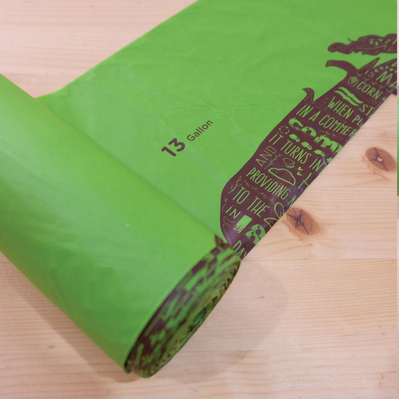 Compostable Trash Bin Liners<br>13 Gallon x3