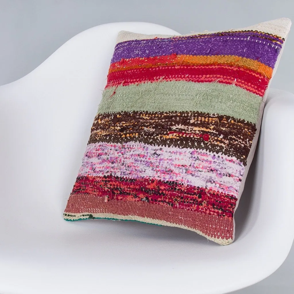 Contemporary Multiple Color Kilim Pillow Cover 16x16 7389