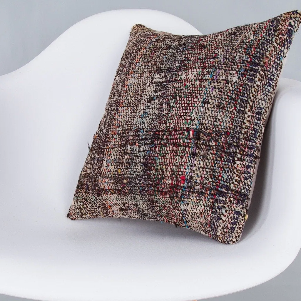Contemporary Multiple Color Kilim Pillow Cover 16x16 7639