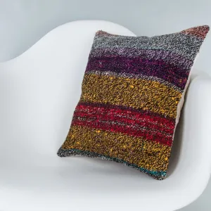 Contemporary Multiple Color Kilim Pillow Cover 16x16 7781
