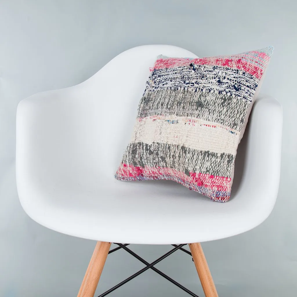 Contemporary Multiple Color Kilim Pillow Cover 16x16 8208
