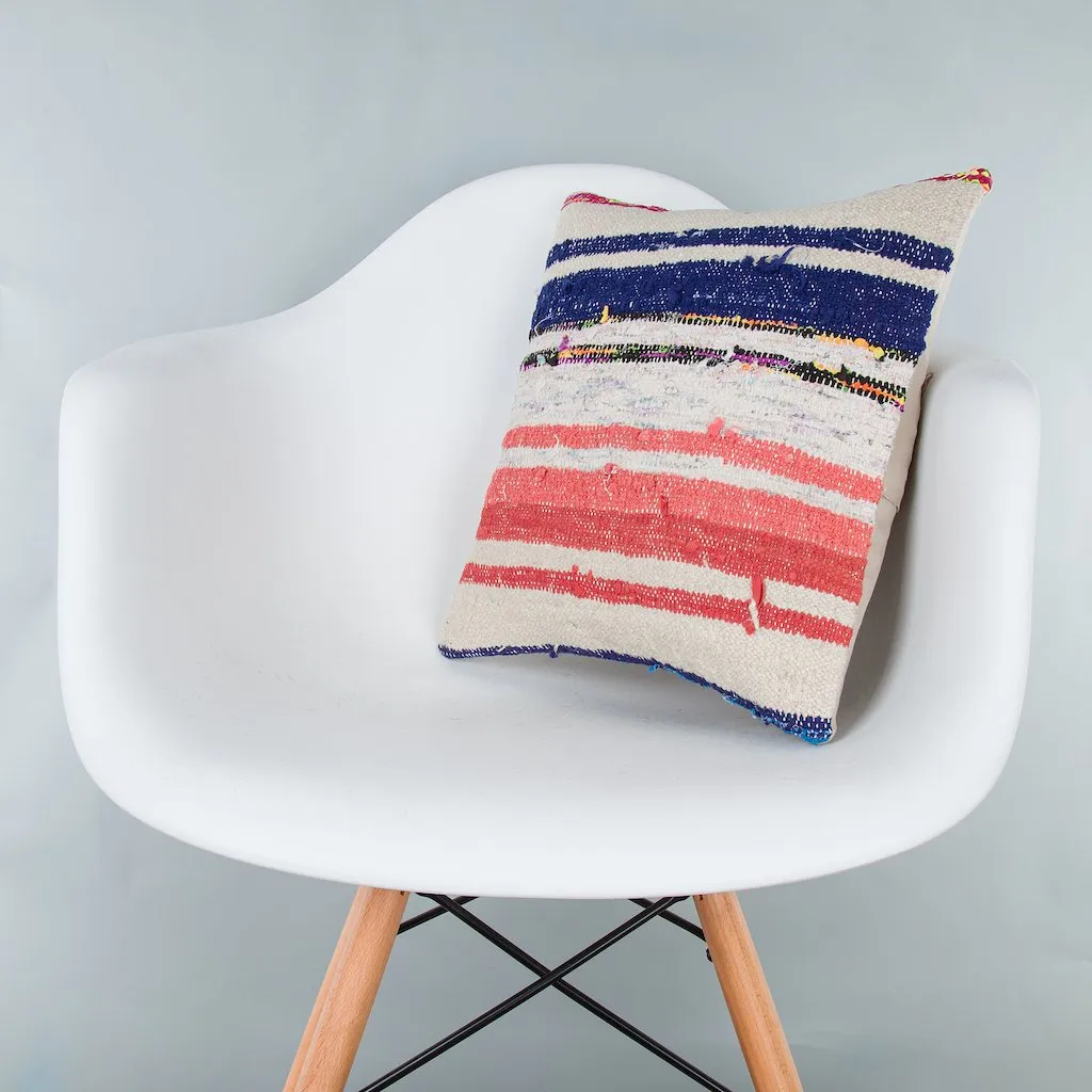 Contemporary Multiple Color Kilim Pillow Cover 16x16 8318