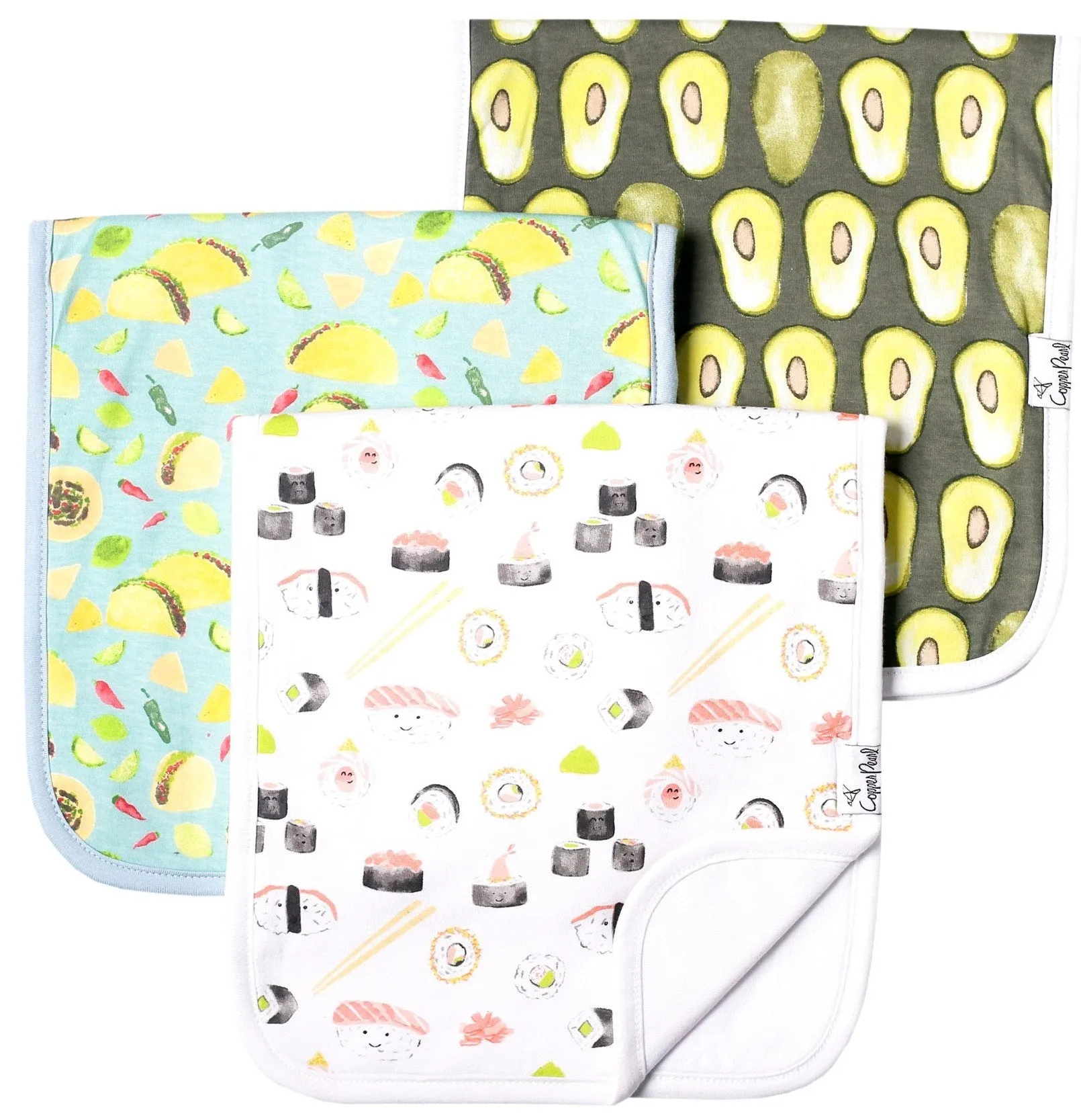 Copper Pearl Baja Premium Burp Cloth Set