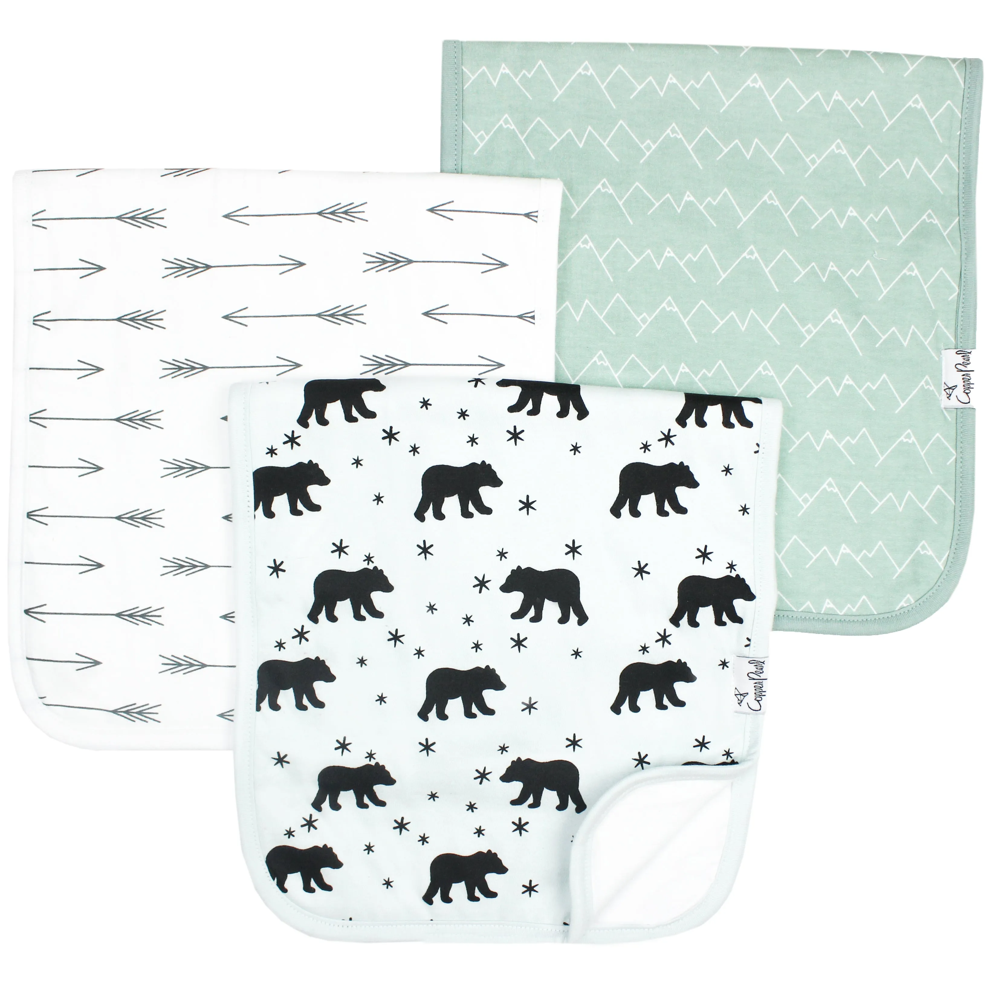 Copper Pearl - Burp Cloth (3 pack) - Archer