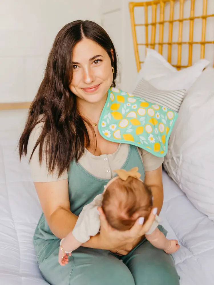 Copper Pearl Burp Cloth Set - Lemon