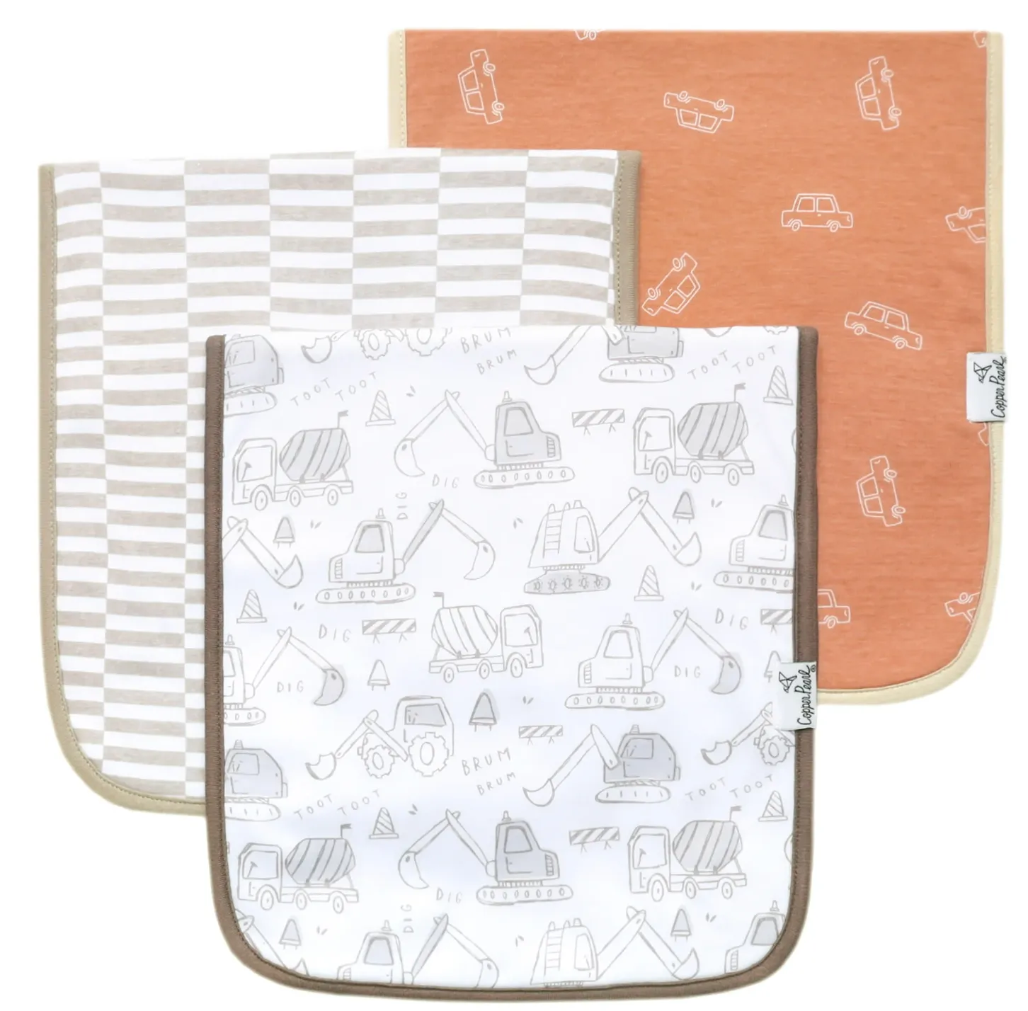 Copper Pearl Premium Burp Cloths