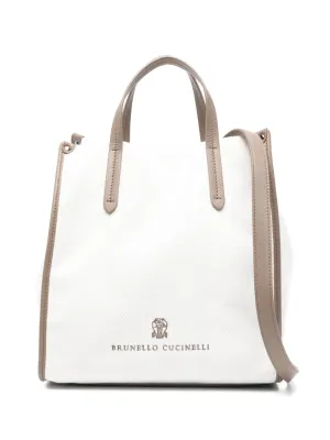 Cotton and linen tote bag