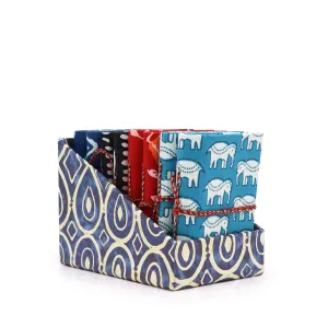 Cotton Notebooks 7x10cm Block Print Assorted