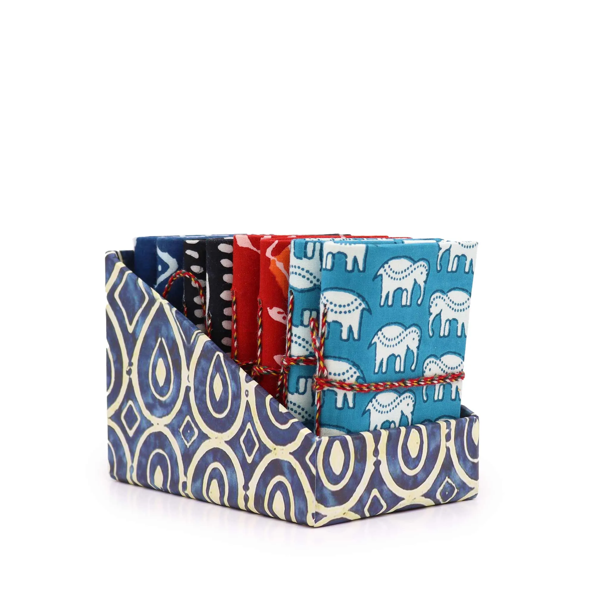 Cotton Notebooks 7x10cm Block Print Assorted