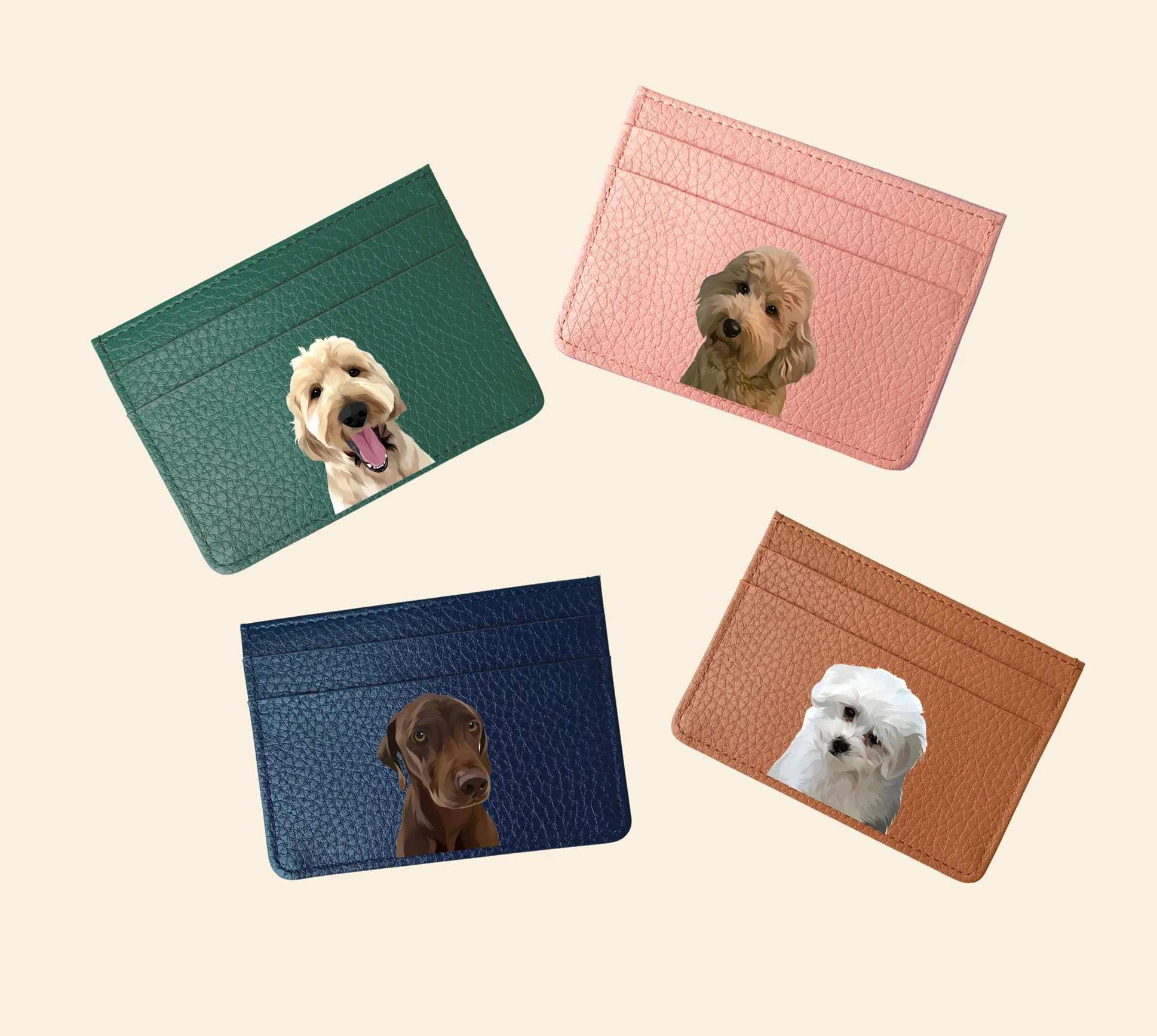 Custom Pet Portrait Card Holder