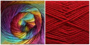 DARK RED   PRISM - Falling Leaves Scarf YARN KIT