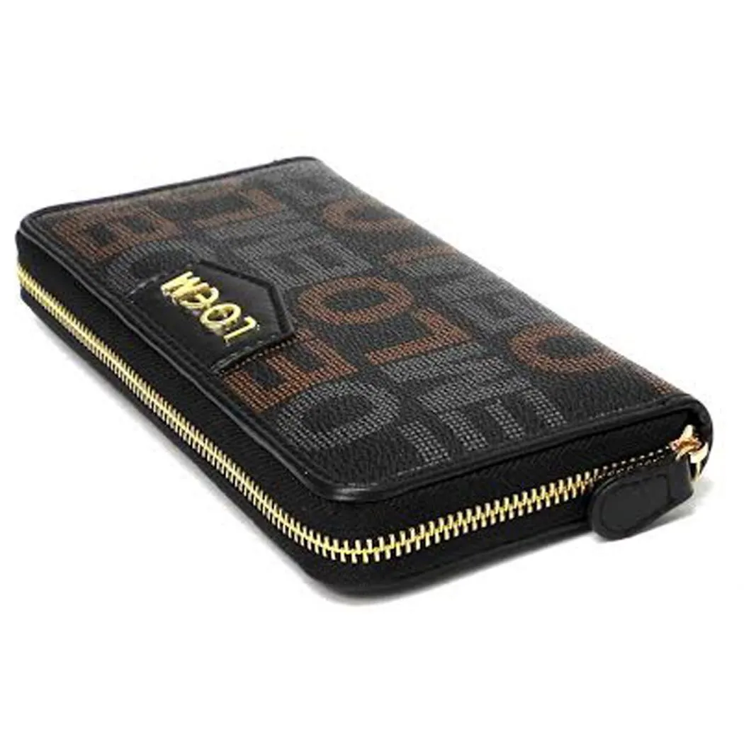 Designer inspired LOEM signature zipper pockets CD's woman L wallet bills coins