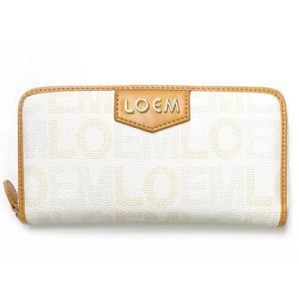 Designer inspired LOEM signature zipper pockets CD's woman L wallet bills coins