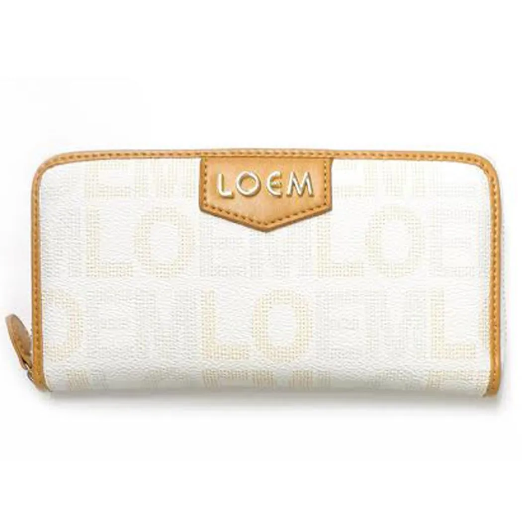 Designer inspired LOEM signature zipper pockets CD's woman L wallet bills coins
