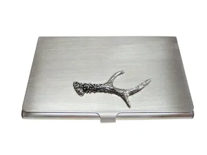 Detailed Single Deer Antler Business Card Holder