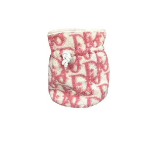 Dior Pink Terry Cloth Mini Bucket Bag