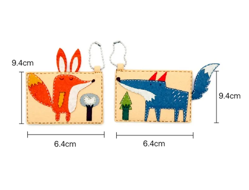 DIY Kit Felt Fox Couple Card Holder